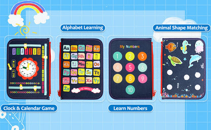 Montessori Busy Board for Educational and Sensory Activities  (2-4 Years)