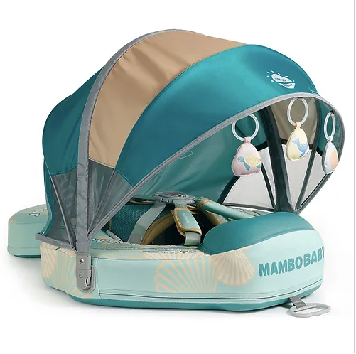 Mambobaby Seashell Float with Canopy & Tail (3-24 Months)  -Green-